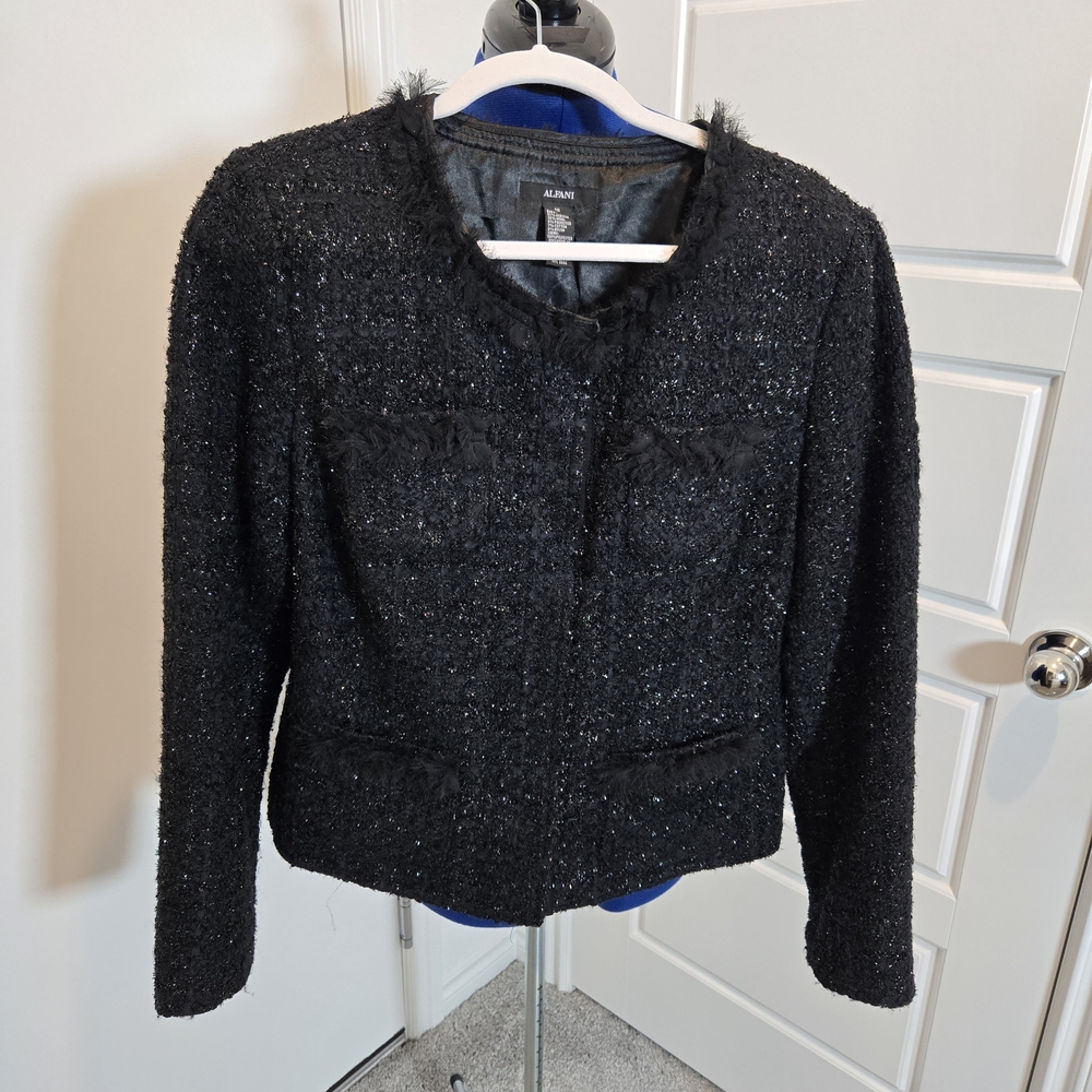 Alfani Sparkle Tweed Jacket